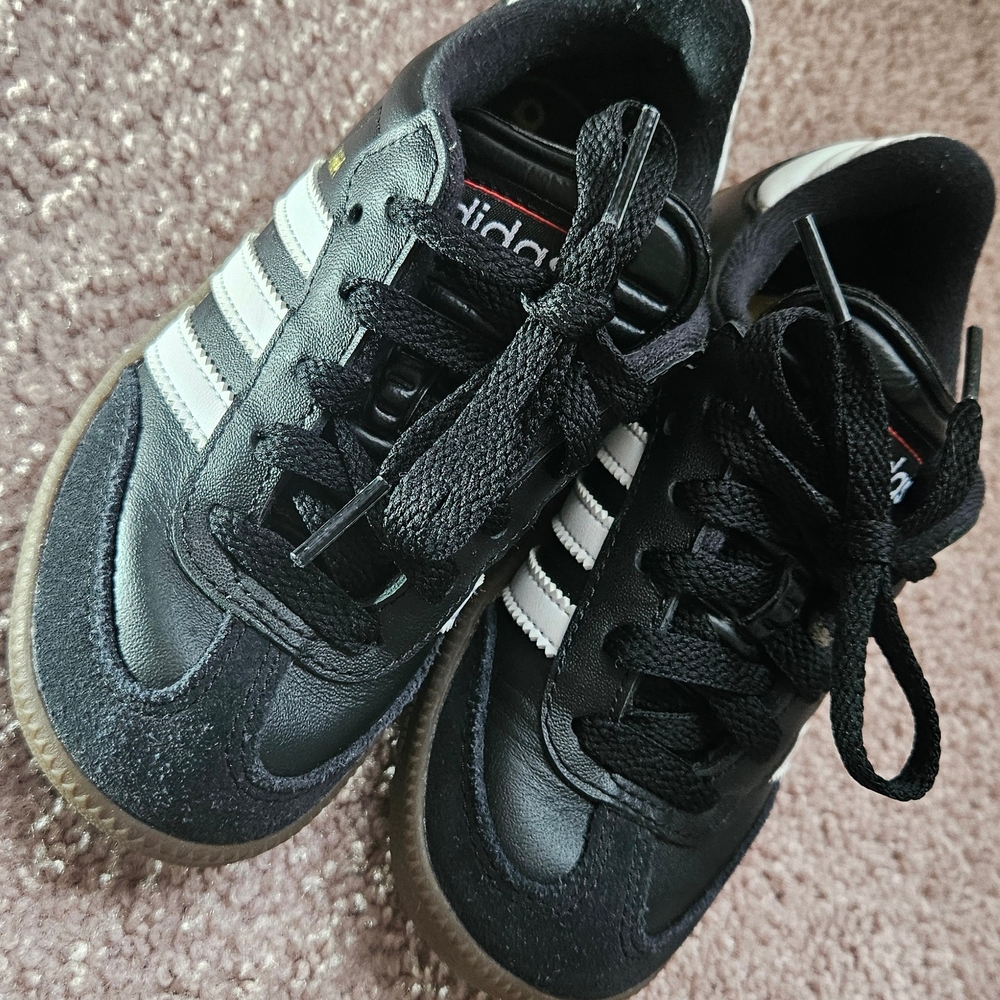 Adidas Kids Black and White Sneakers